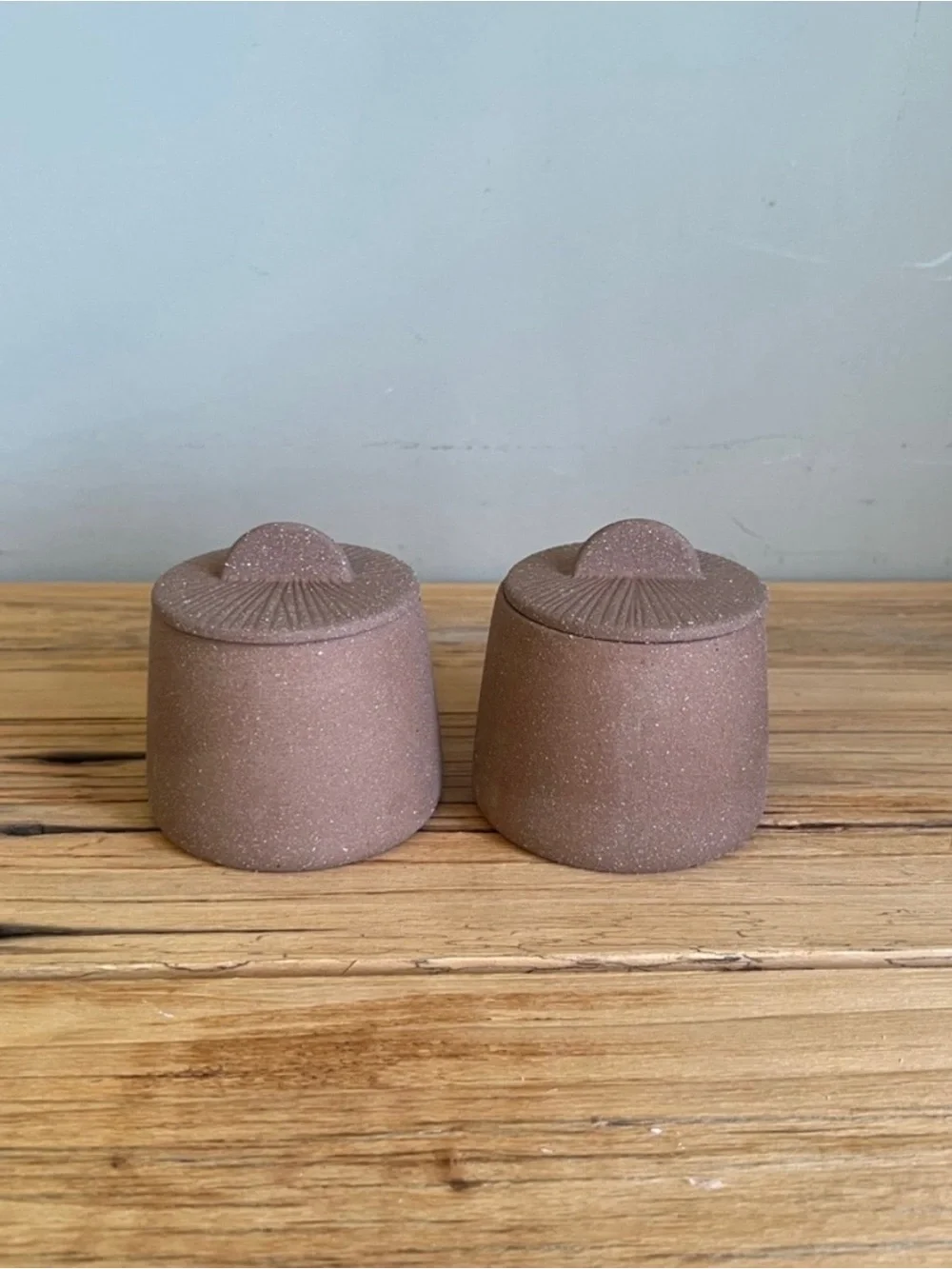 Magenta Citrine Spice Jars or Cream and sugar Jars (NIB)